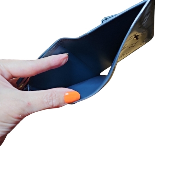 LOUIS VUITTON Monogram Mat French Purse Wallet in Bleu. - Picture 4 of 4